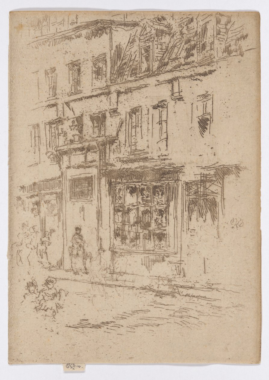 Petite Rue au Beurre, Bryssel av James Abbott McNeill Whistler