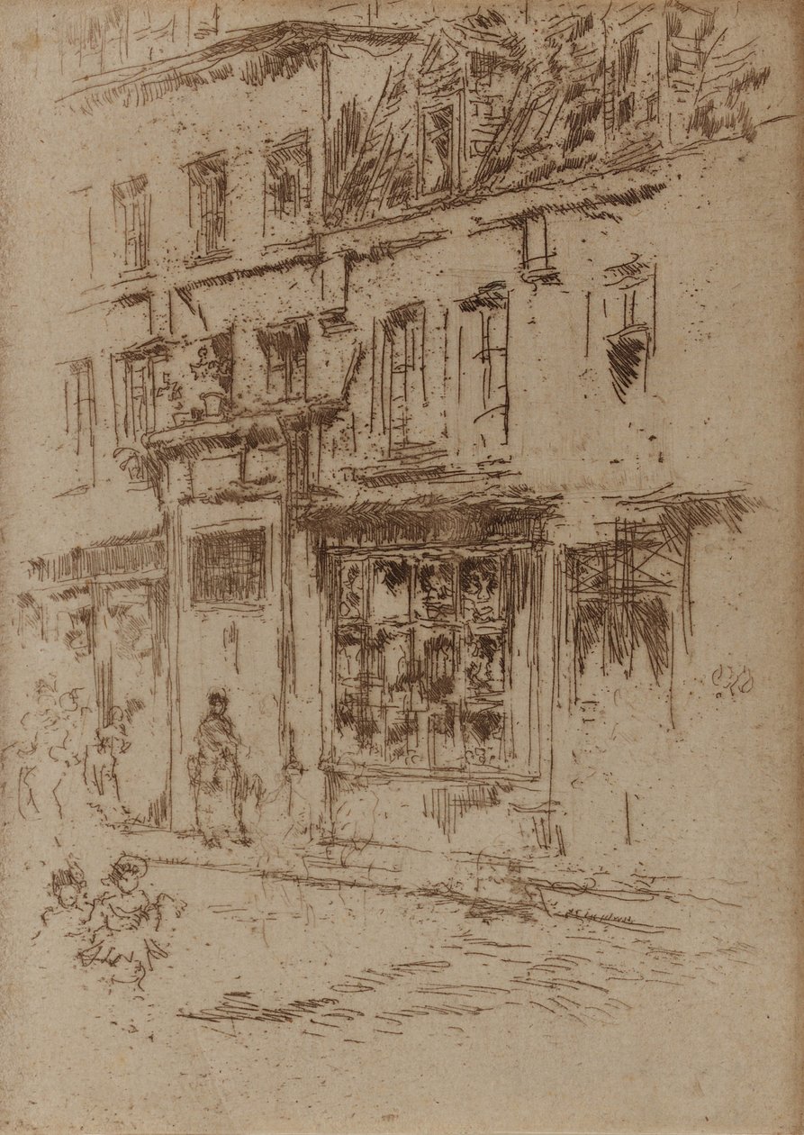 Little Butter Street, Bryssel, 1887. av James Abbott McNeill Whistler