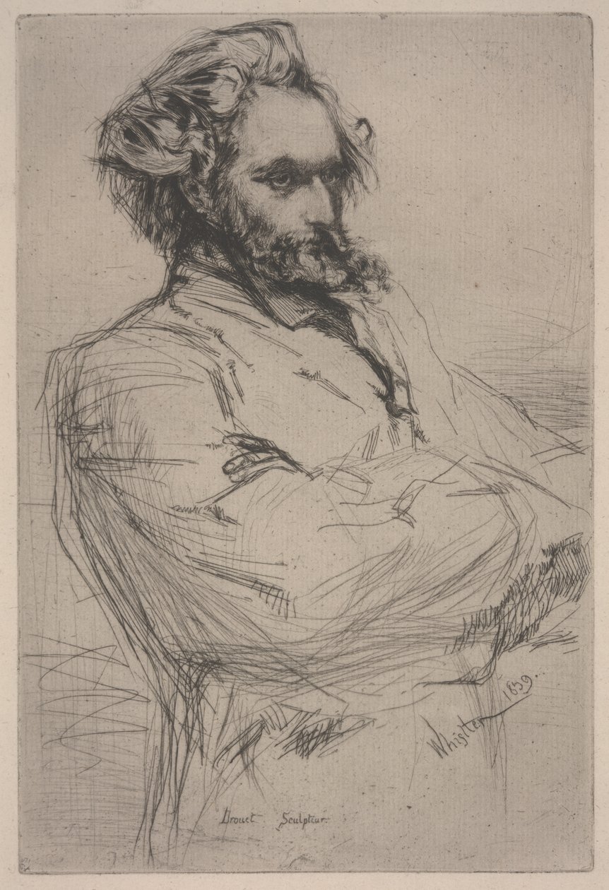 Porträtt av Drouet av James Abbott McNeill Whistler