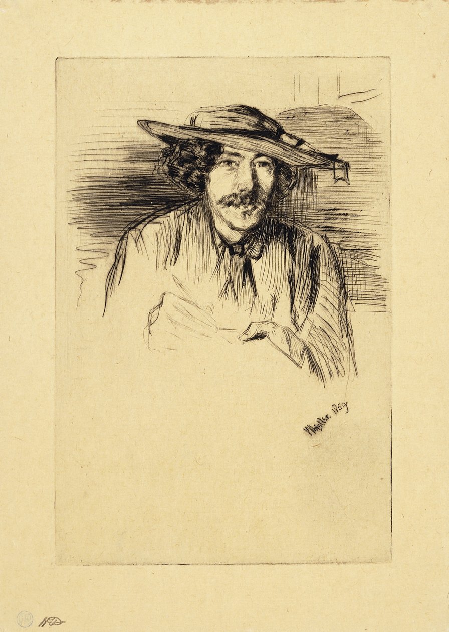Porträtt av Whistler, 1859 av James Abbott McNeill Whistler