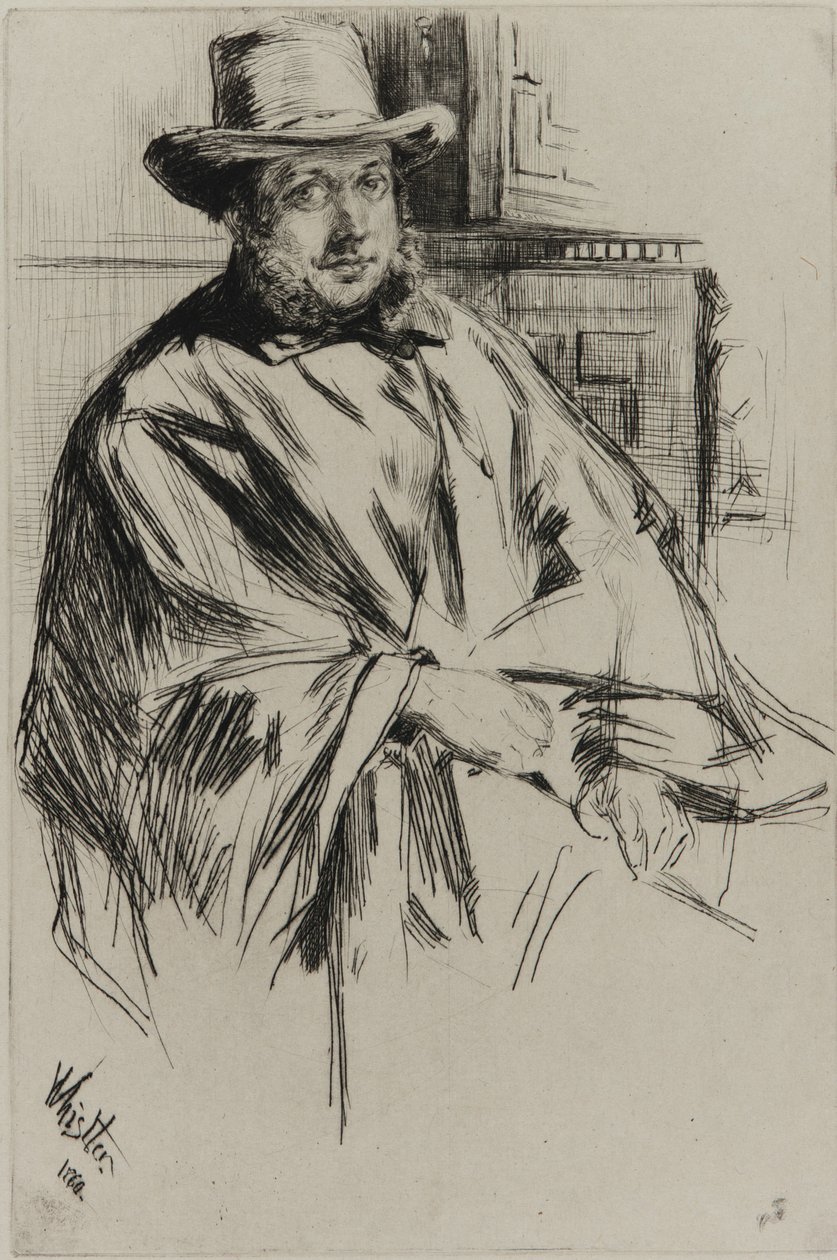 Porträtt av en man, 1860. av James Abbott McNeill Whistler
