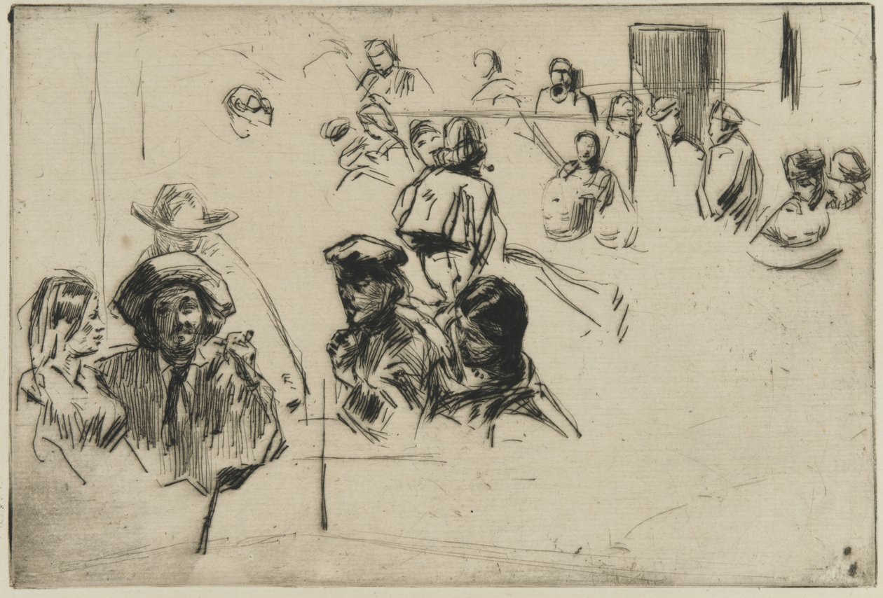 Ratcliffe Highway, 1861 (torrnål på papper) av James Abbott McNeill Whistler