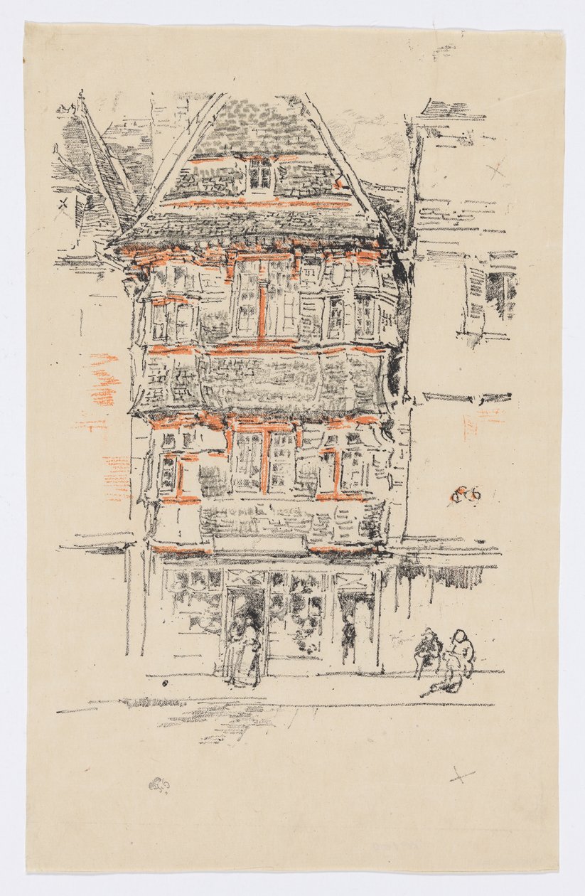 Röda huset, Paimpol av James Abbott McNeill Whistler