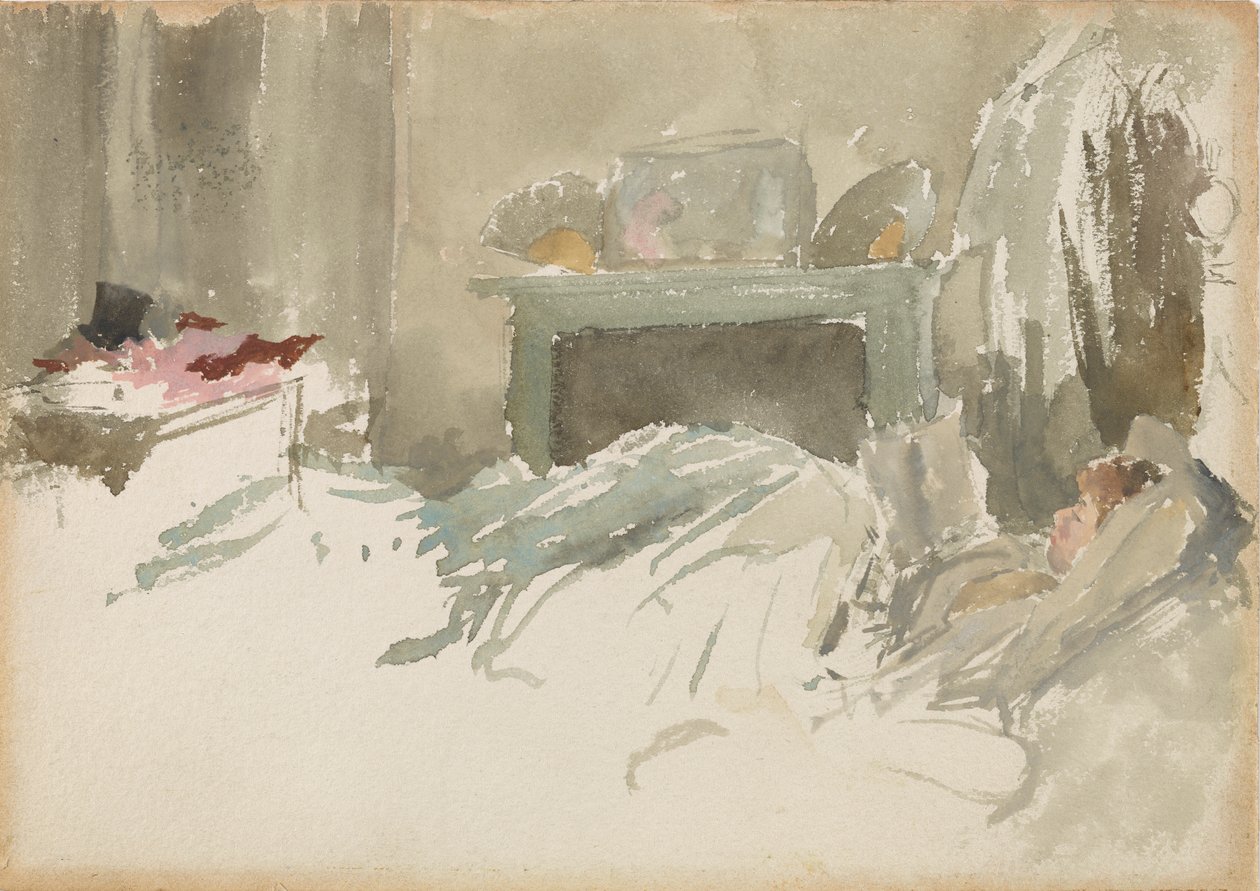 Vila i sängen, 1883-1884. av James Abbott McNeill Whistler