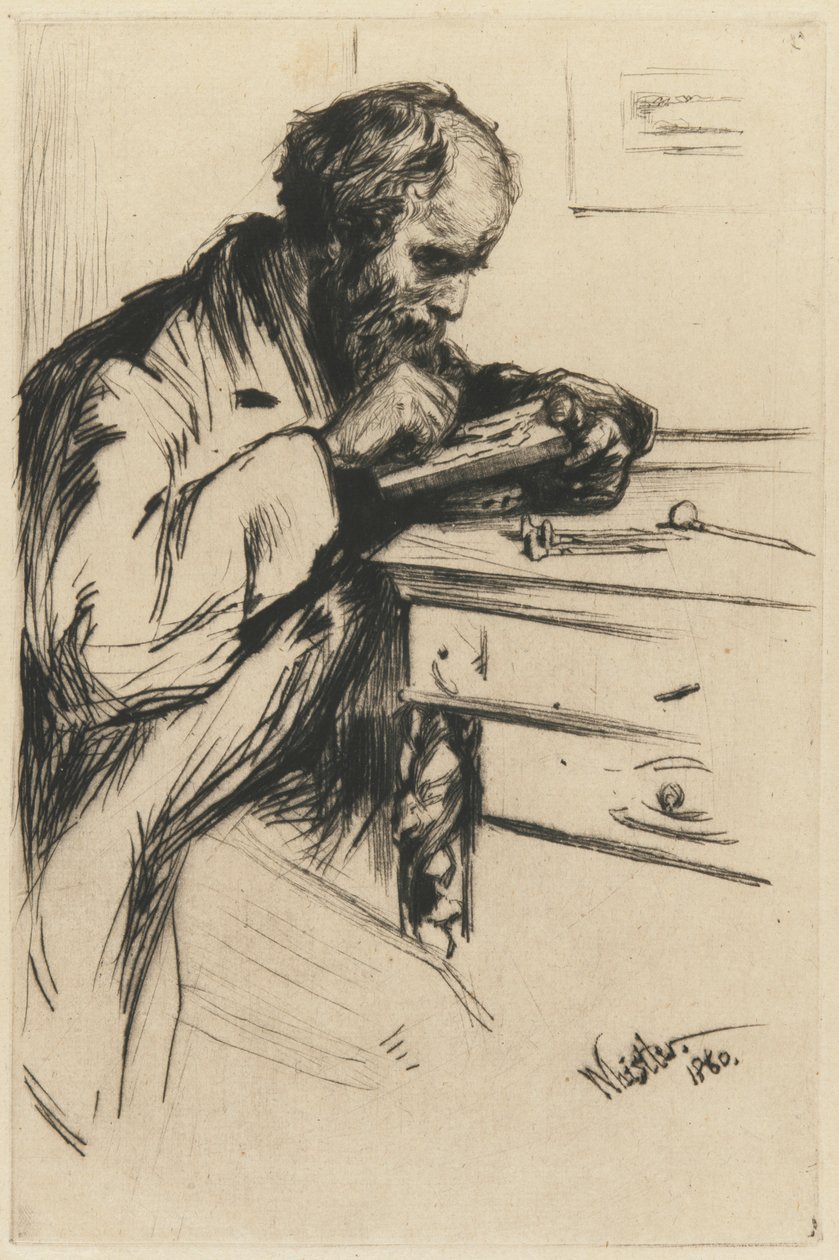 Trägravören Riault, 1860. av James Abbott McNeill Whistler