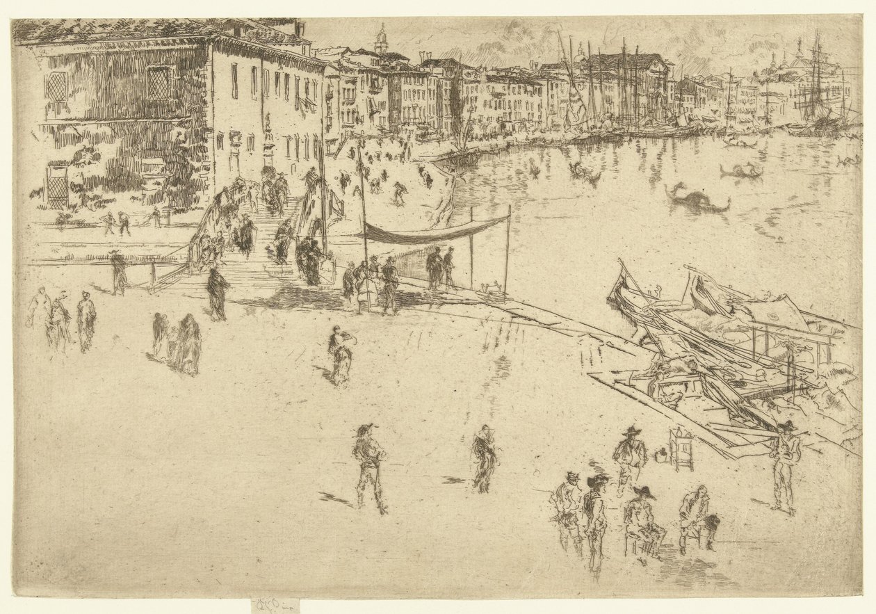 Riva del Sciavoni The Riva, nr. 2 En uppsättning av tjugosex etsningar (serietitel) av James Abbott McNeill Whistler