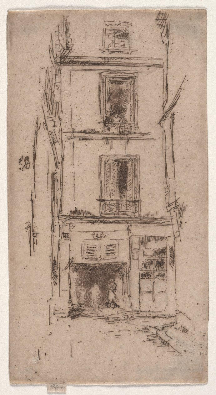 Rue des Bons Enfants, Tours. av James Abbott McNeill Whistler