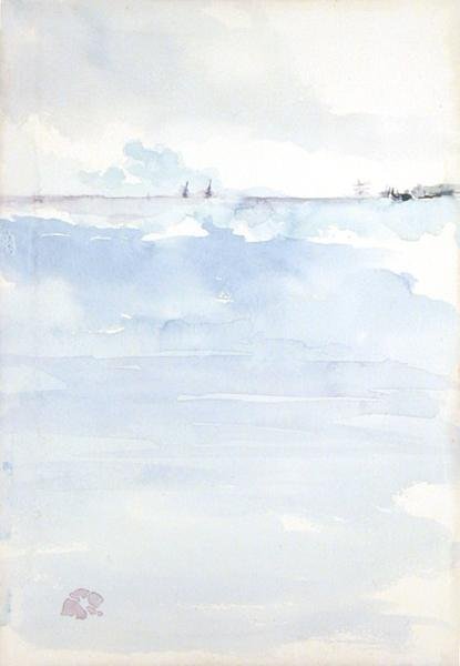 Seascape (akvarell på papper) av James Abbott McNeill Whistler