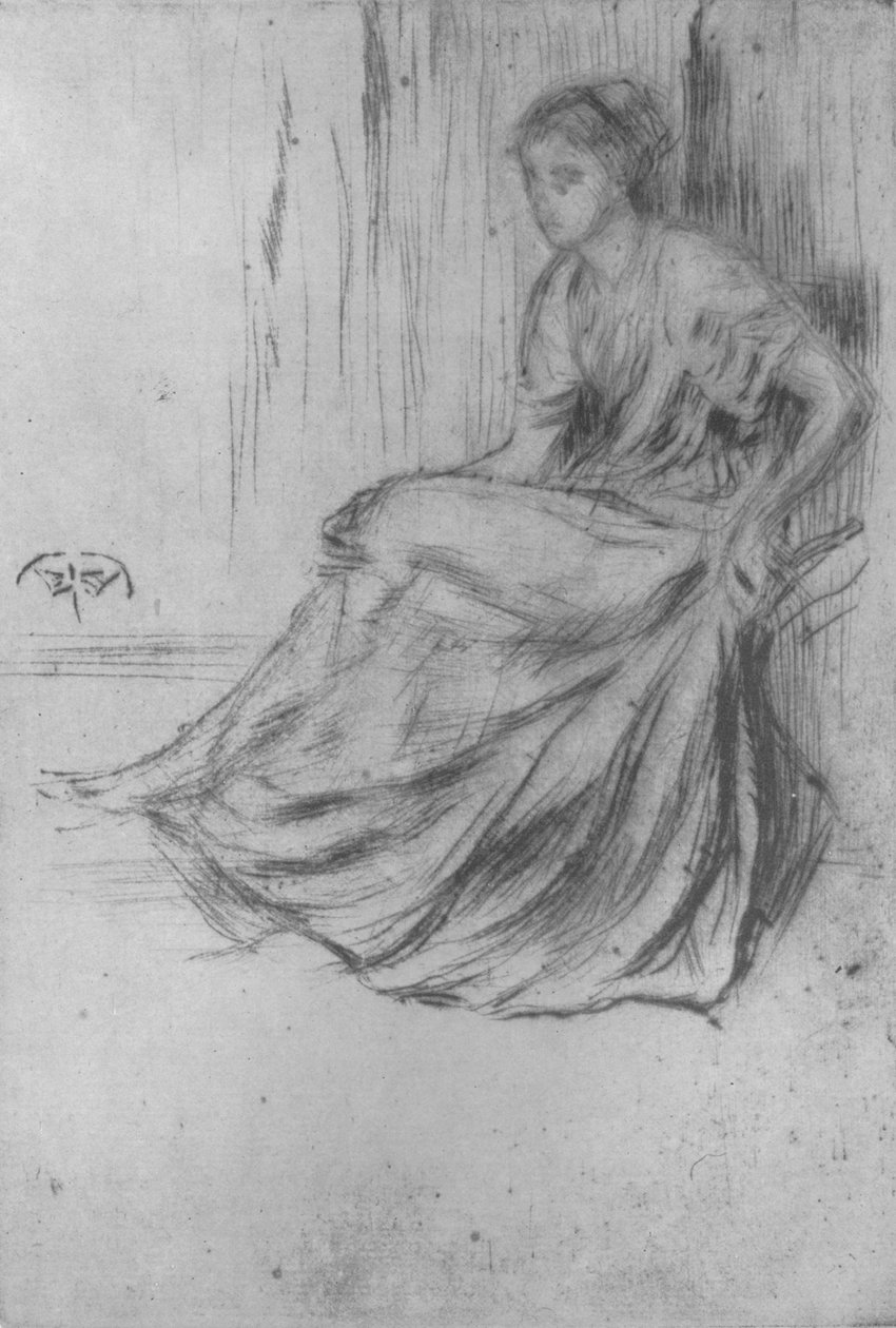 Sittande flicka, c1869, 1904 av James Abbott McNeill Whistler