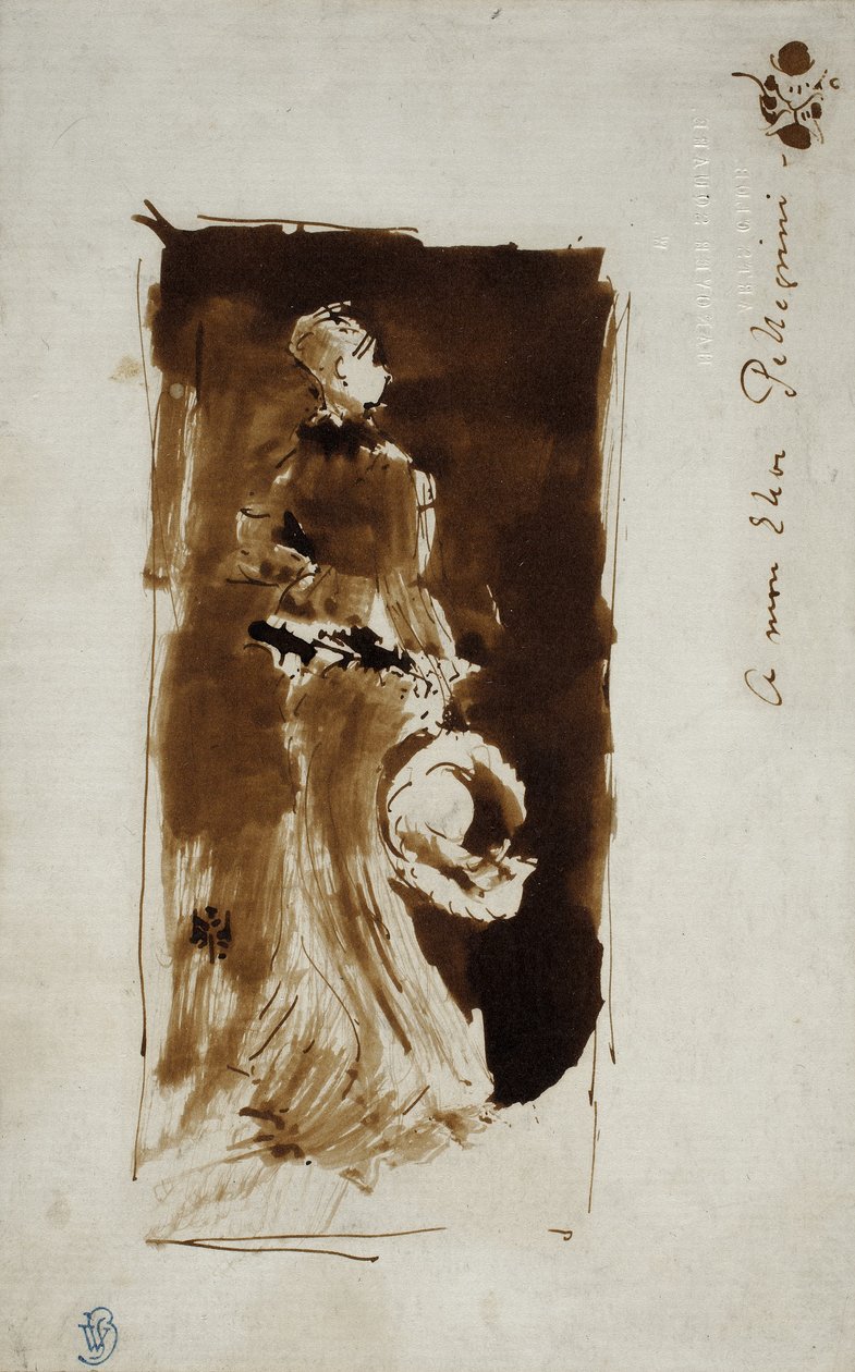 Skiss efter porträttet av Rosa Corder, c.1879 av James Abbott McNeill Whistler