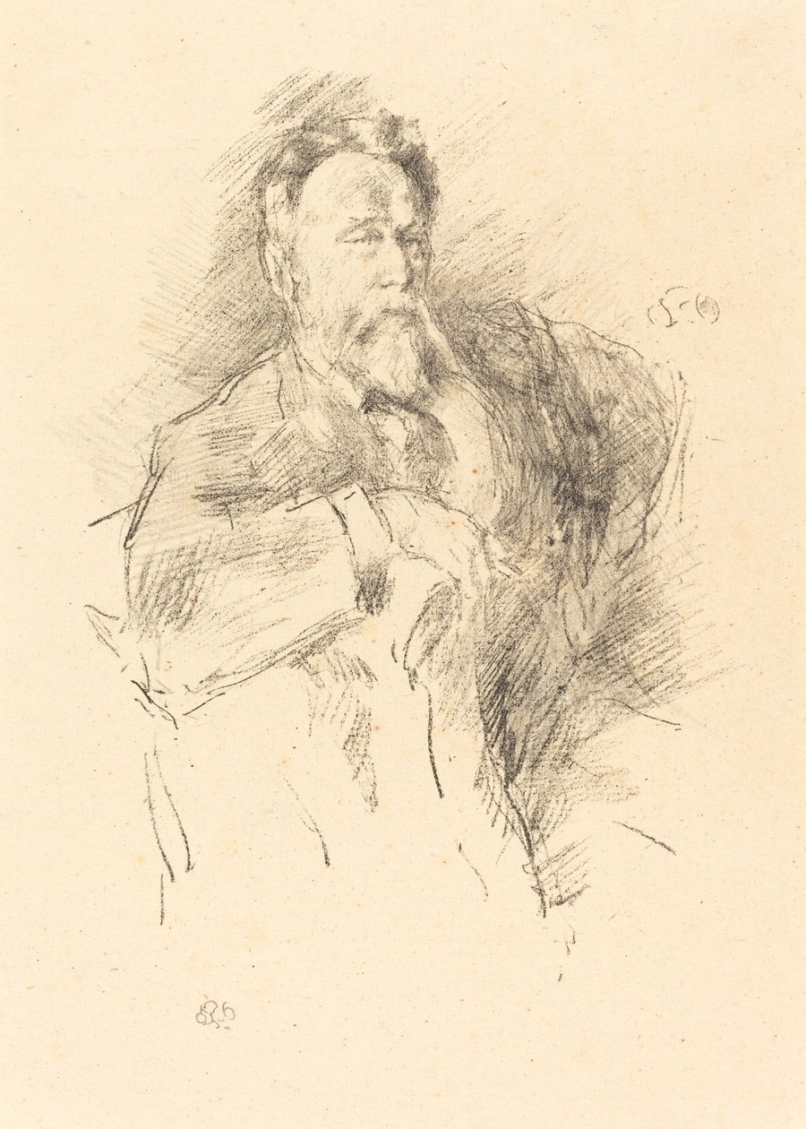 Skiss av William E. Henley, 1896. av James Abbott McNeill Whistler