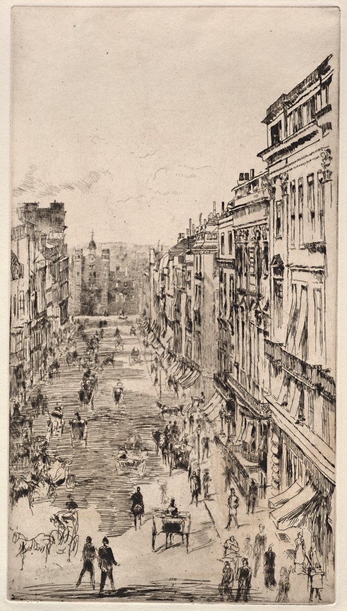 St James Street. av James Abbott McNeill Whistler