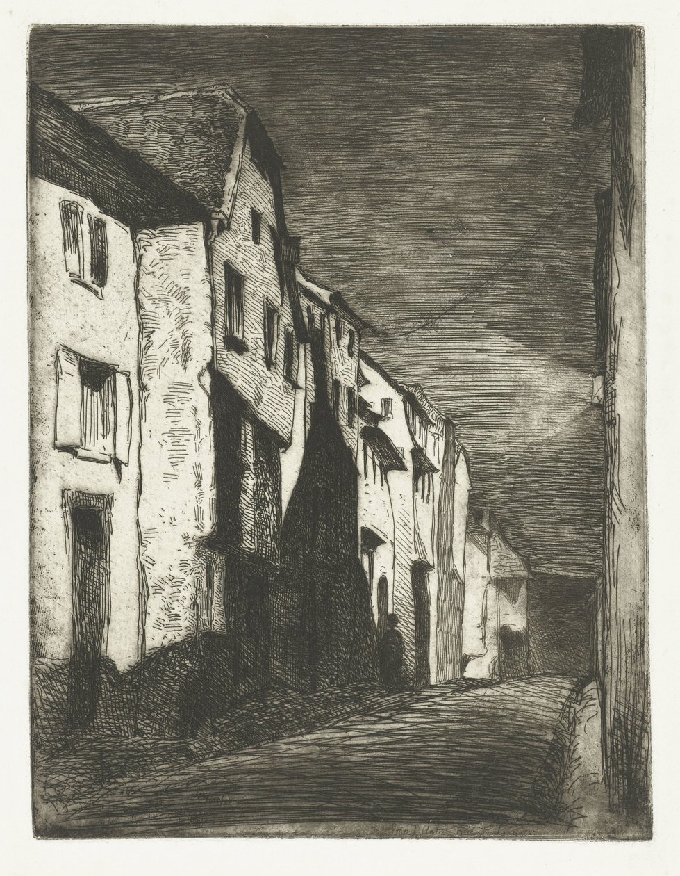 Straat i Saverne Gatan vid Saverne Tolv etsningar från naturen (serietitel) av James Abbott McNeill Whistler