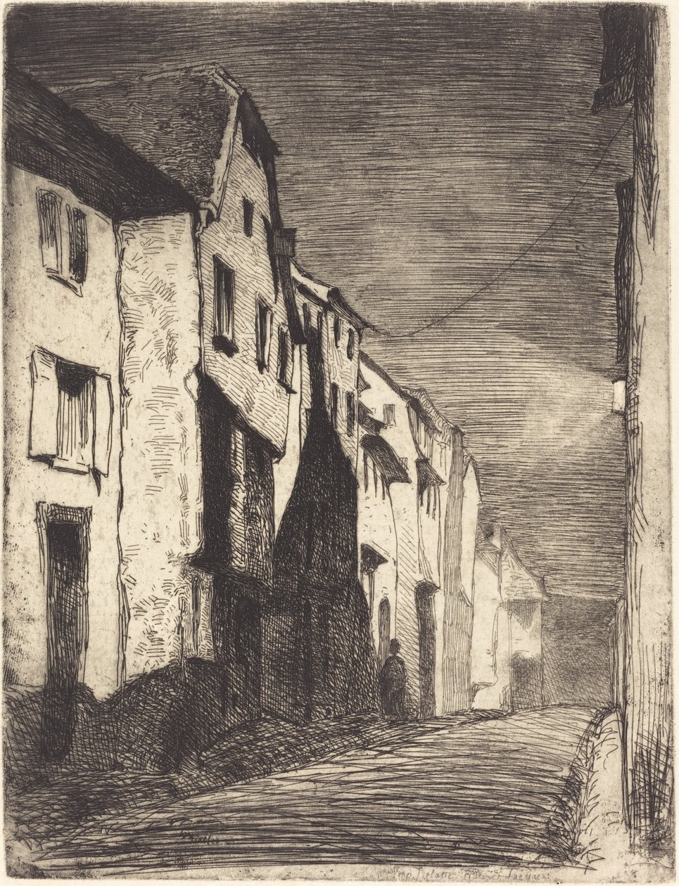 Gatan i Saverne, 1858. av James Abbott McNeill Whistler