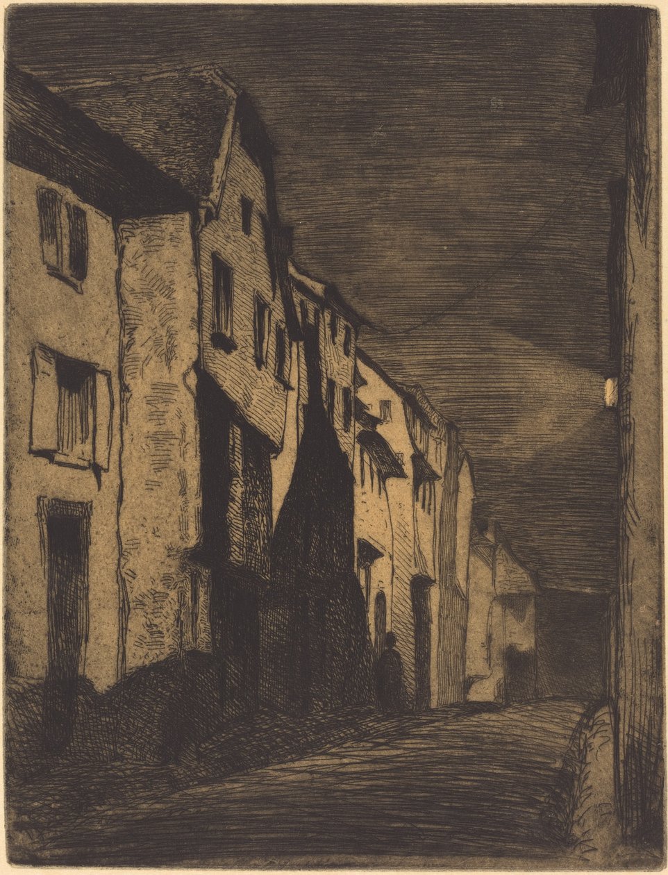 Gatan i Saverne, 1858. av James Abbott McNeill Whistler