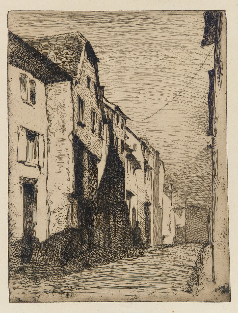 Gatan i Saverne, 1858. av James Abbott McNeill Whistler