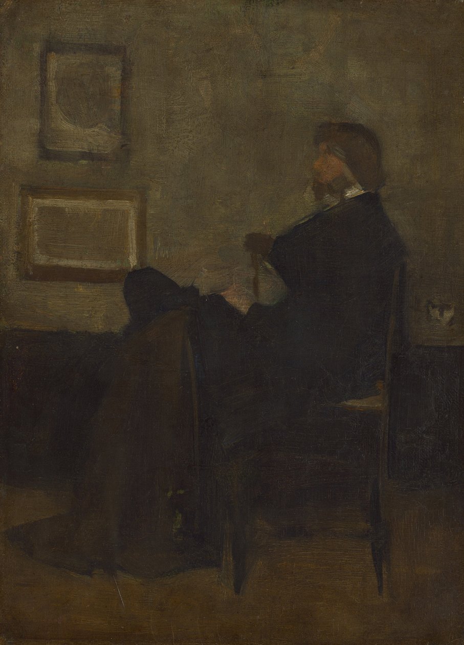 Study for Arrangement in Grey and Black, nr 2: Thomas Carlyle, 1872-73 av James Abbott McNeill Whistler