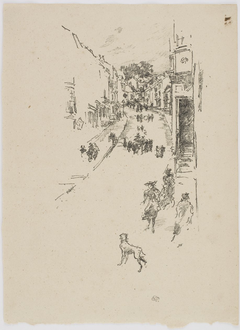 Söndag, Lyme Regis, 1895 (lito på papper) av James Abbott McNeill Whistler