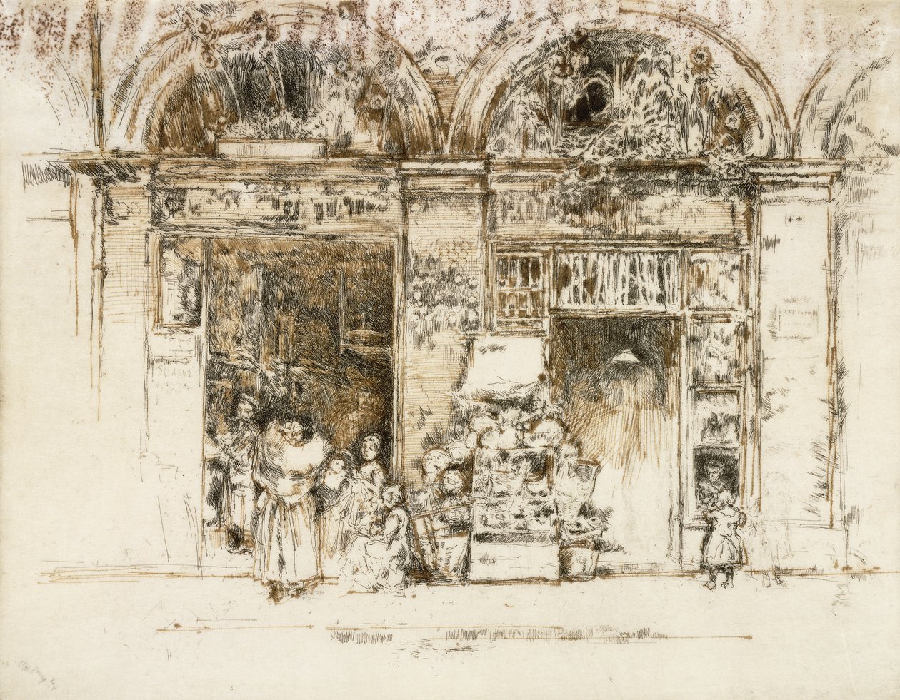 Solrosor, Rue des Beaux-Arts, ca 1892-93 av James Abbott McNeill Whistler