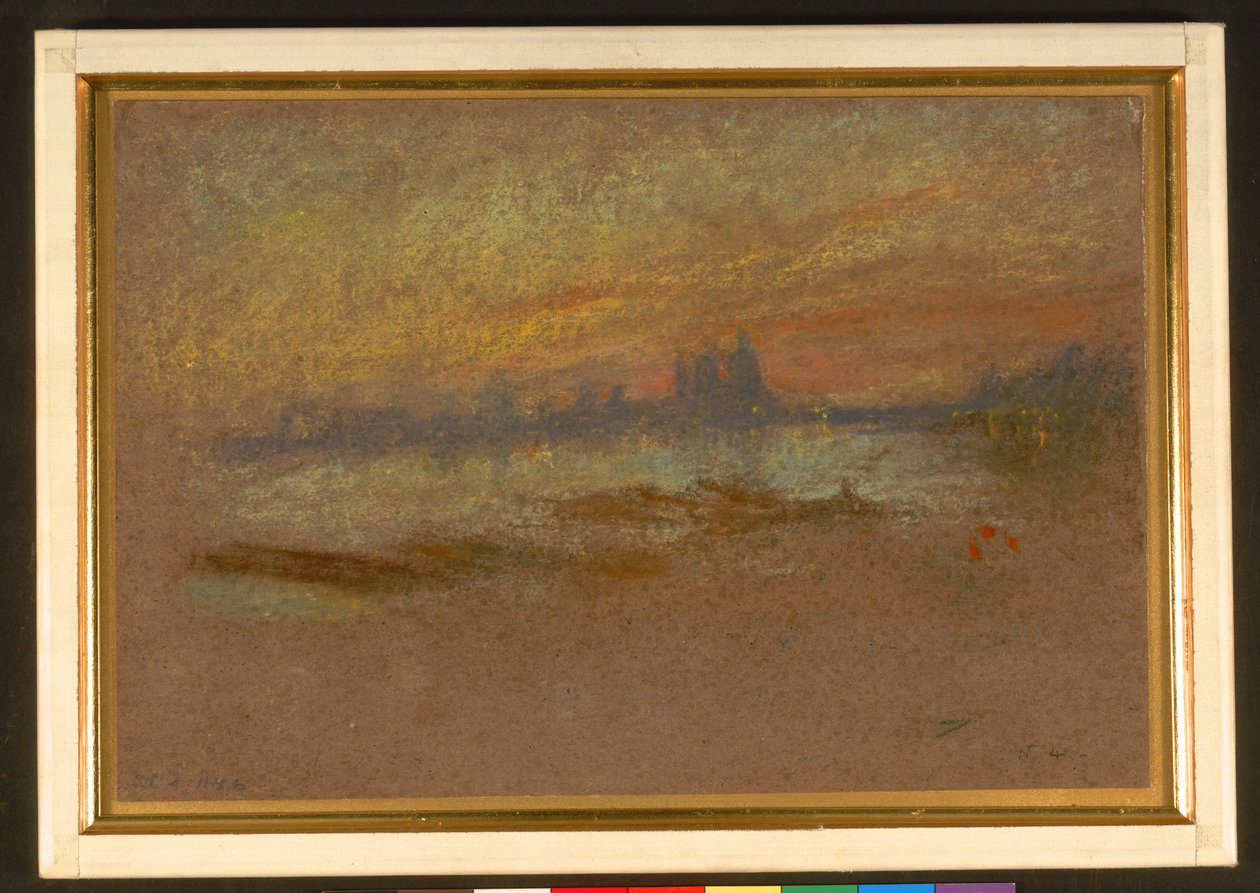 Solnedgång; rött och guld-Salute av James Abbott McNeill Whistler