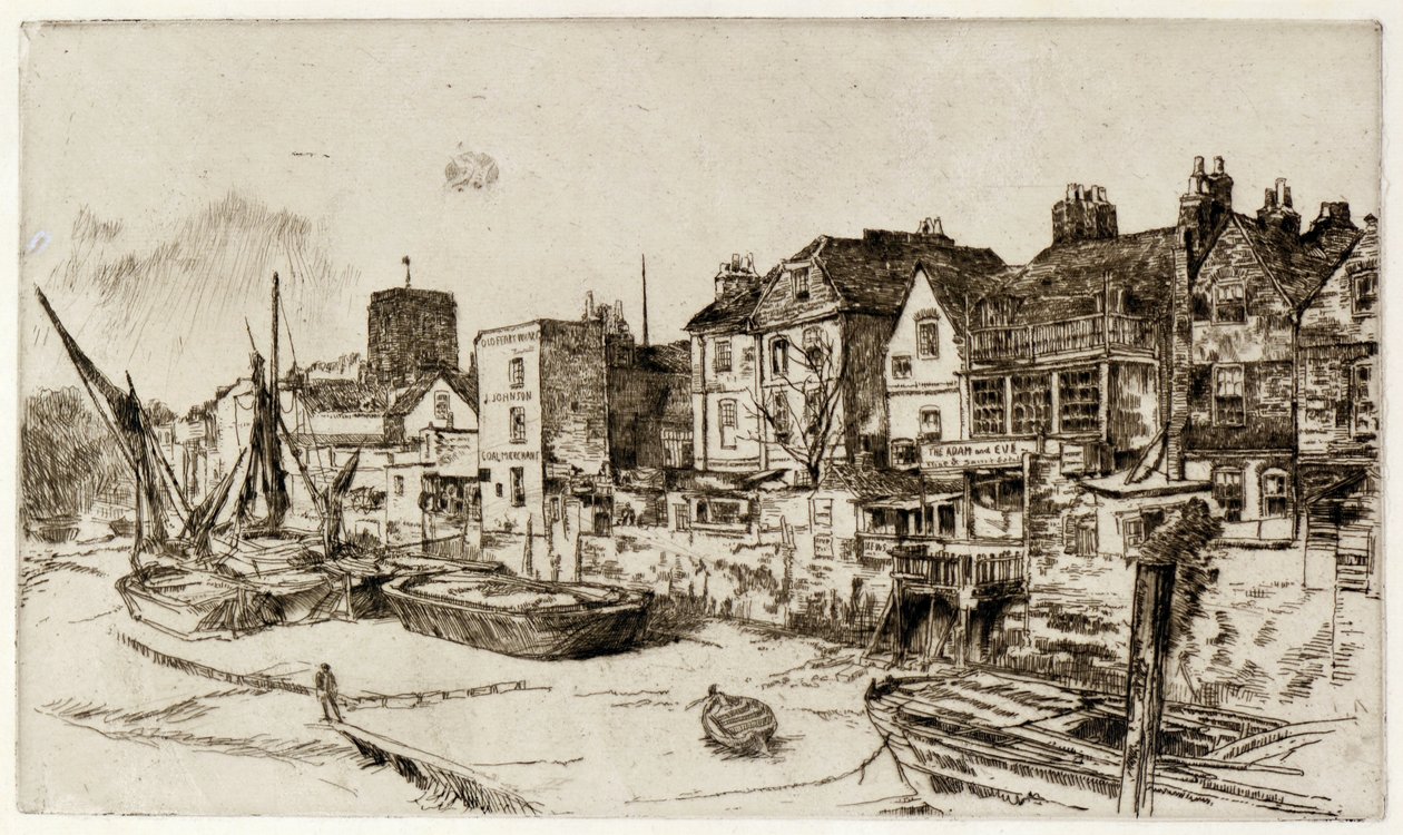"Adam och Eva" Gamla Chelsea av James Abbott McNeill Whistler