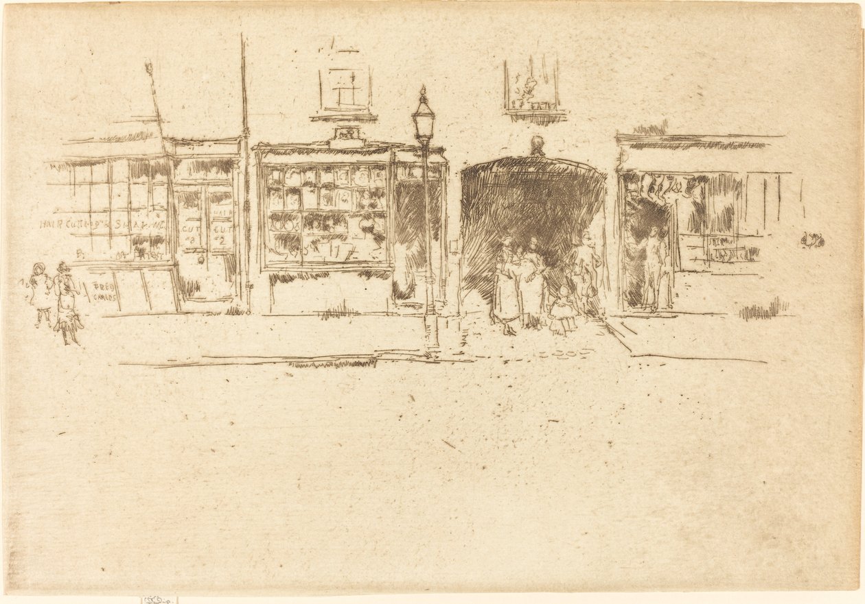 Frisören, c. 18861888. av James Abbott McNeill Whistler