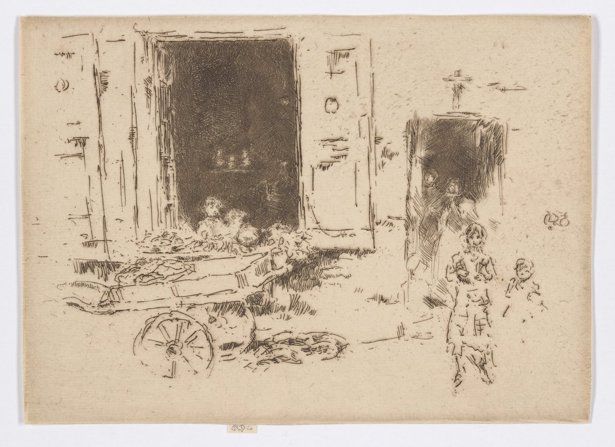 The Barrow - Quartier des Marolles, Bryssel av James Abbott McNeill Whistler