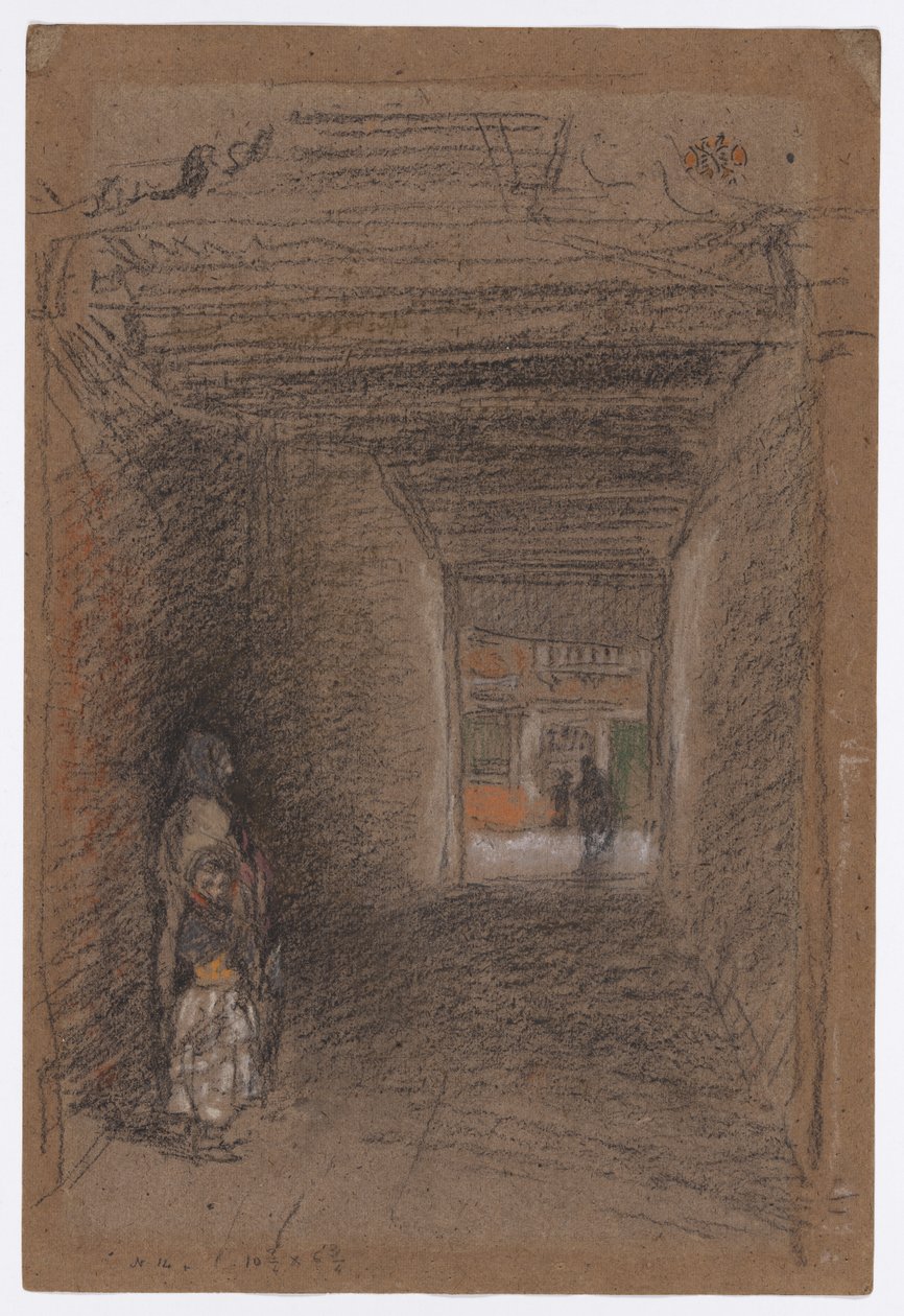 Tiggarna - vinter, slutet av 1879 eller början av 1880 (krita och pastell på brunt papper) av James Abbott McNeill Whistler