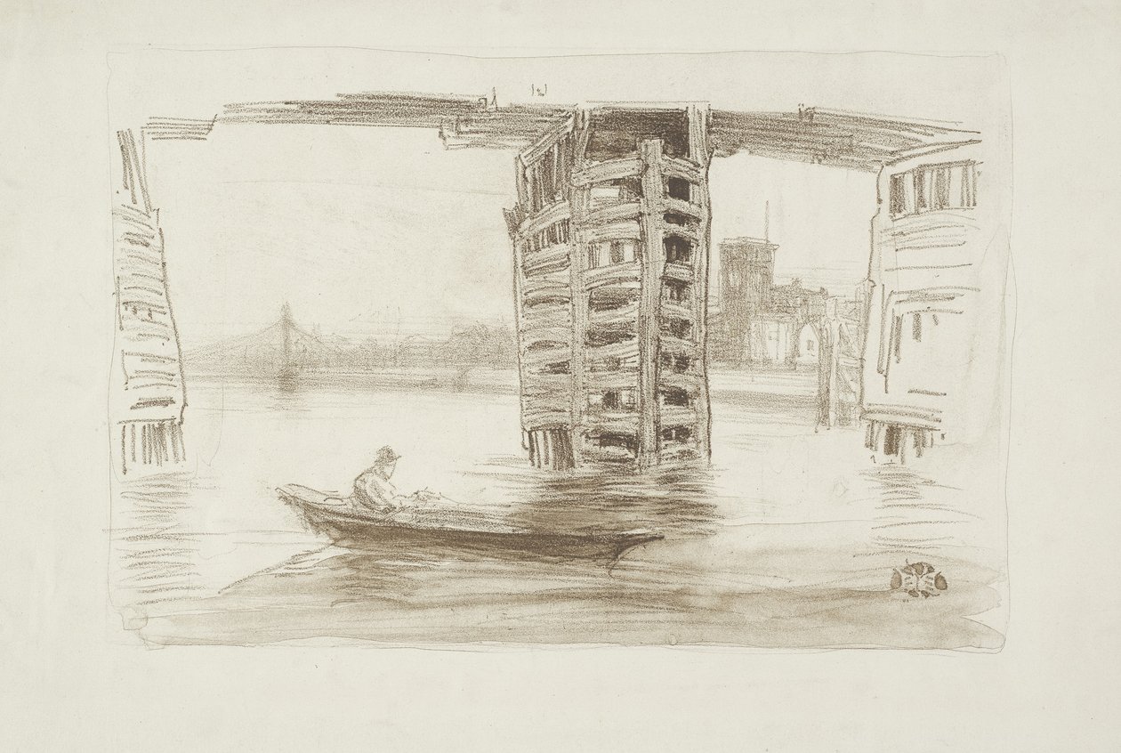 Den breda bron, 1878 av James Abbott McNeill Whistler