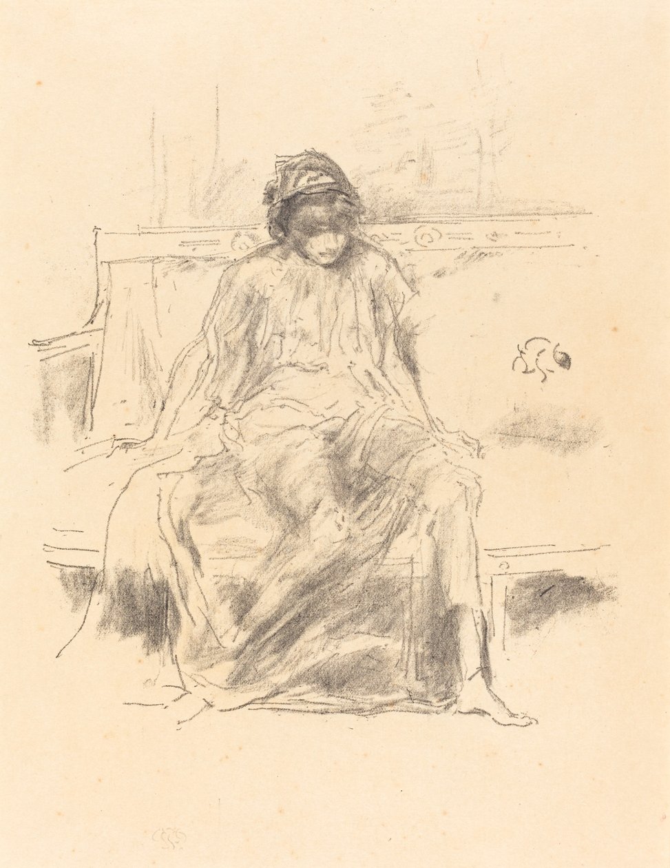Den draperade figuren, sittande, 1893. av James Abbott McNeill Whistler