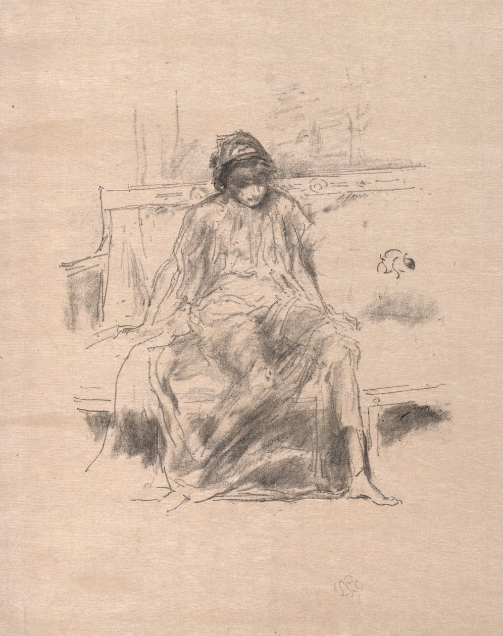Den draperade figuren sittande, 1893. av James Abbott McNeill Whistler