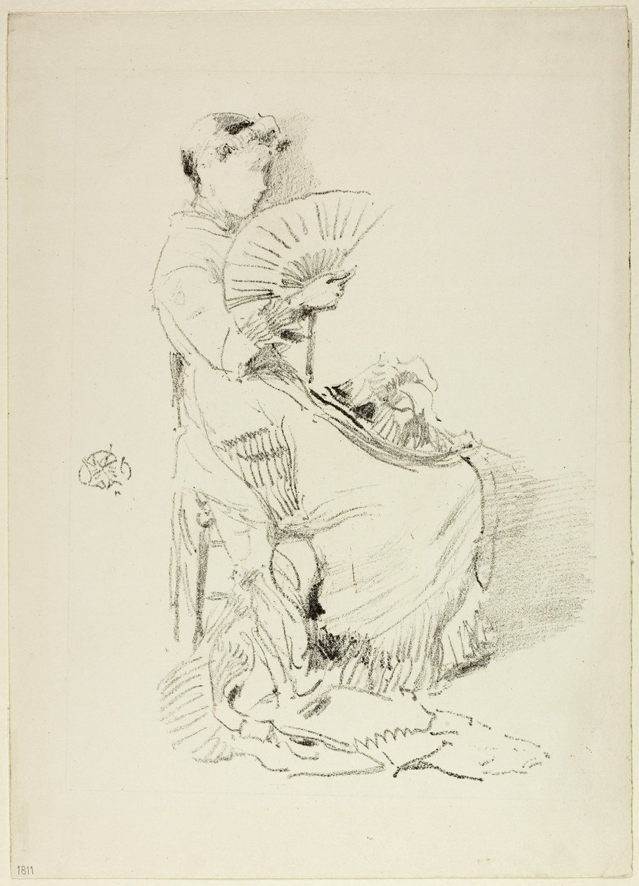 Fläkten, 1879 av James Abbott McNeill Whistler