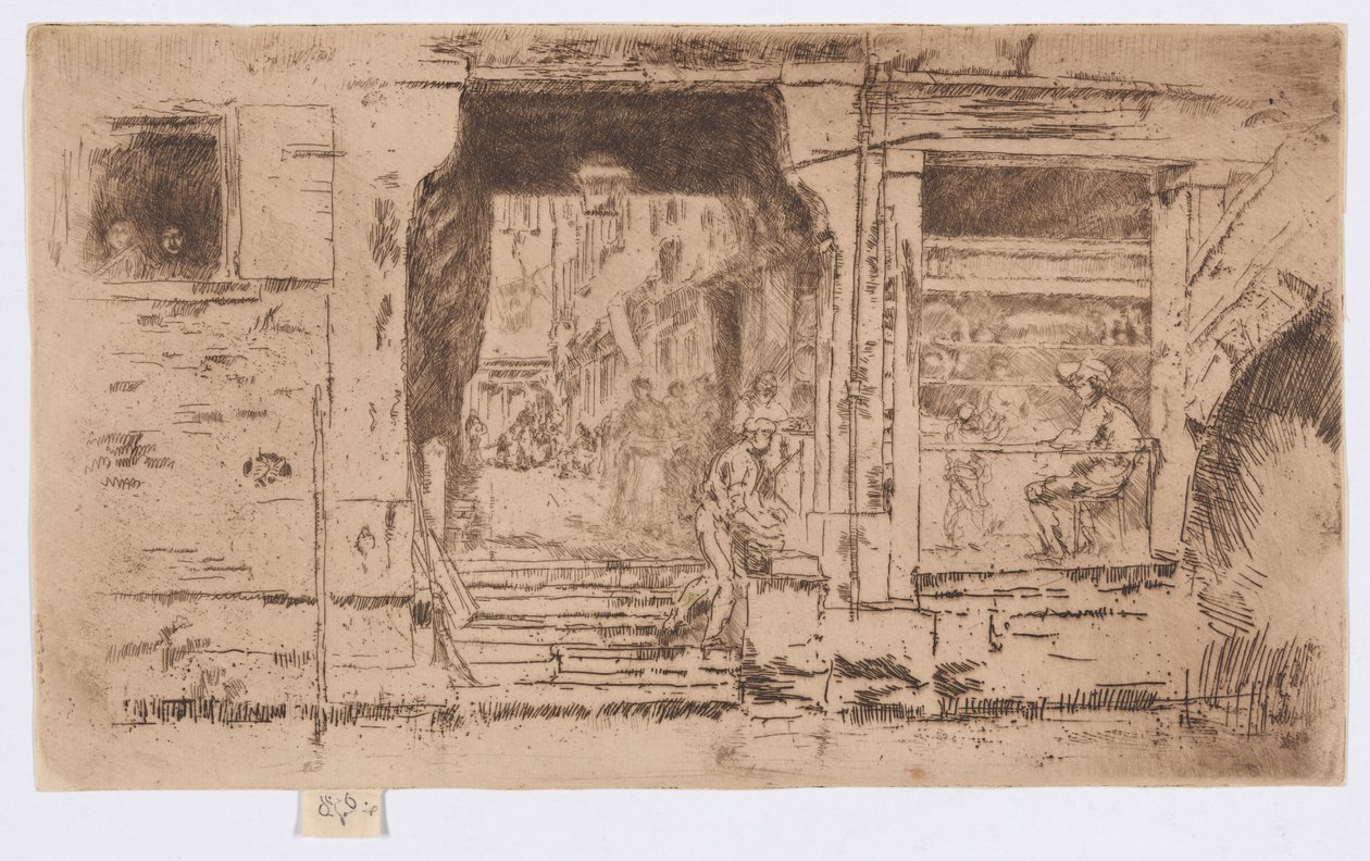 The Fish Shop, Venedig av James Abbott McNeill Whistler