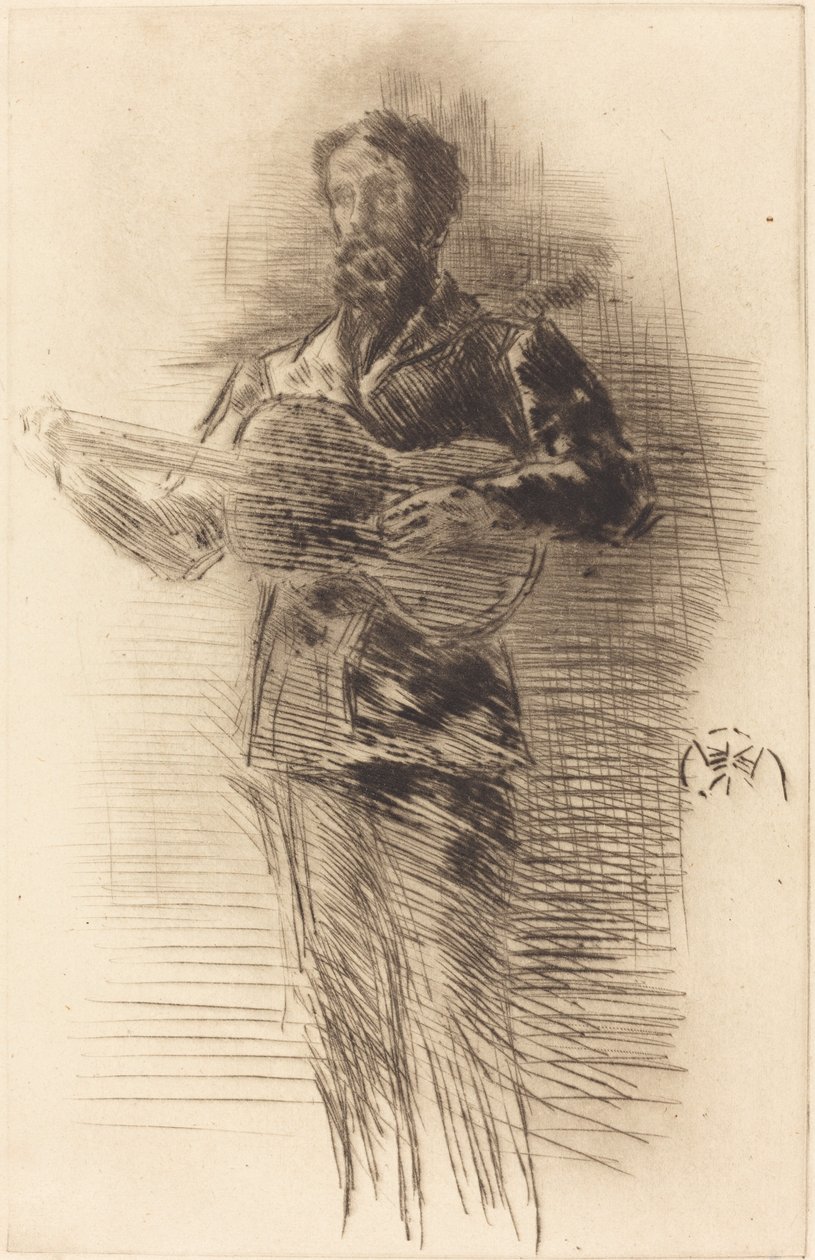 Gitarrspelaren, 1875. av James Abbott McNeill Whistler