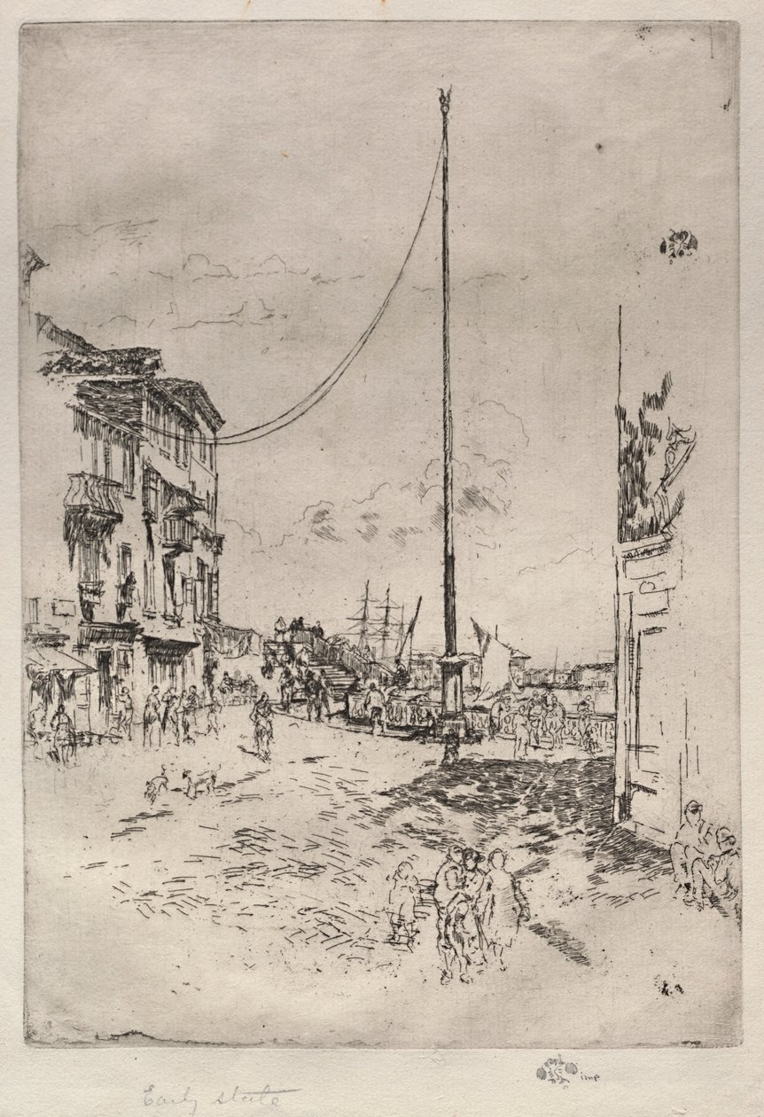 Den lilla masten, 1880. av James Abbott McNeill Whistler
