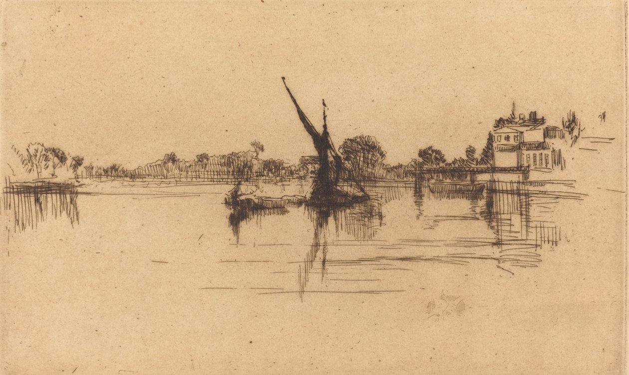 The Little Putney, nr II, 1879. av James Abbott McNeill Whistler
