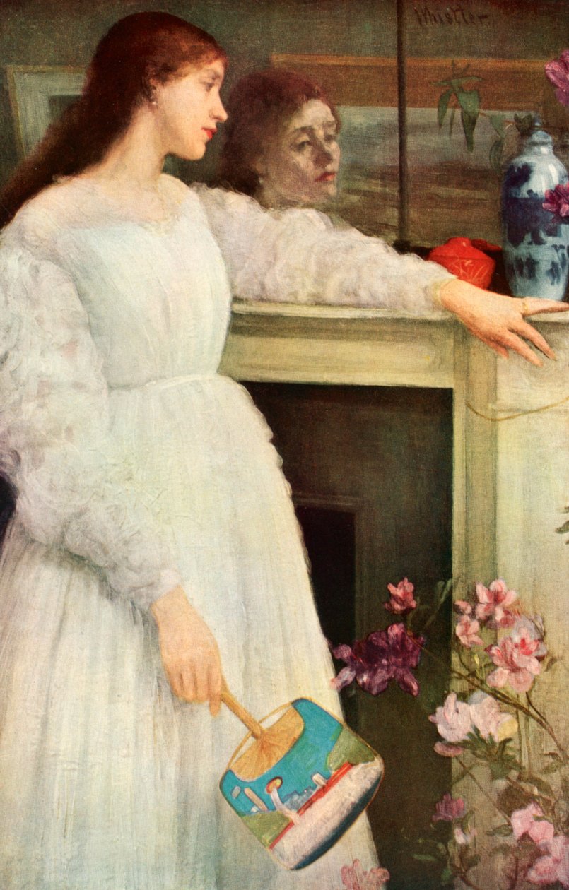 Den lilla vita flickan, boktallrik av James Abbott McNeill Whistler