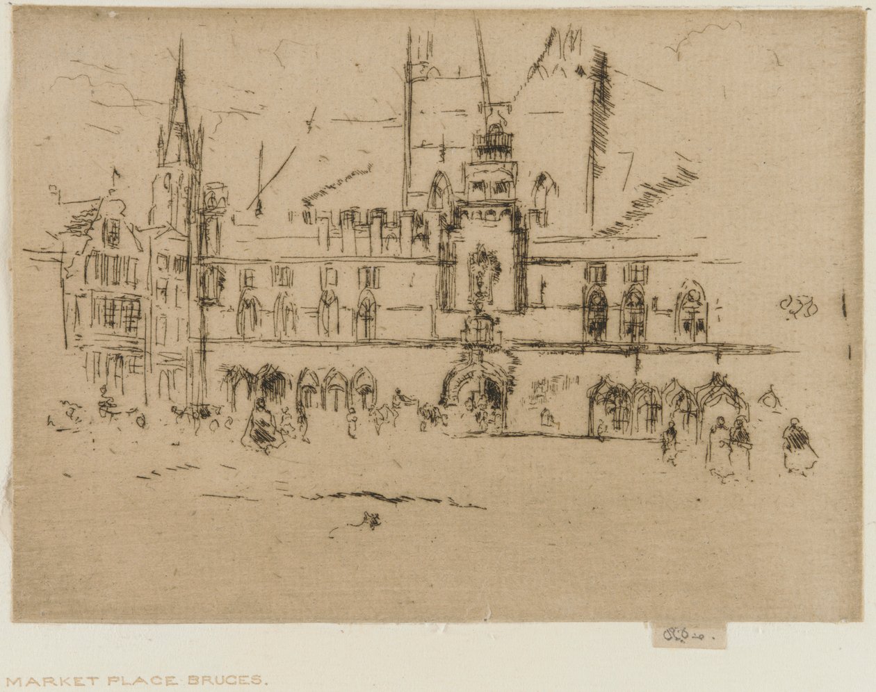 Marknaden, Brygge, 1887. av James Abbott McNeill Whistler