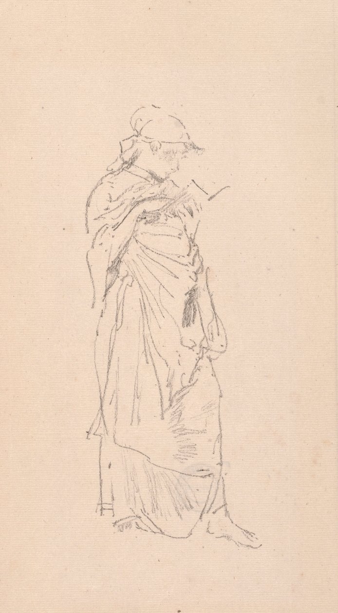 Romanen - flickläsning, 1890. av James Abbott McNeill Whistler