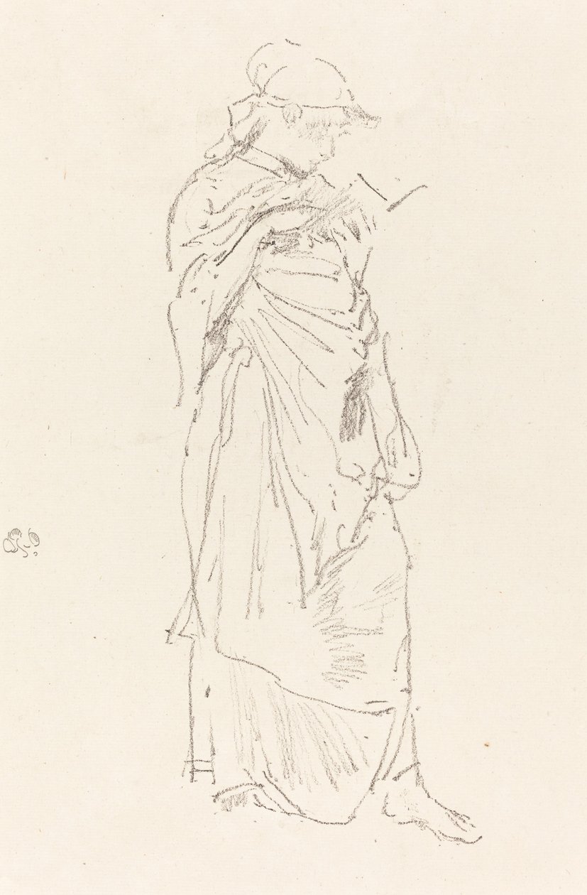 Romanen: Girl Reading, ca. 1889. av James Abbott McNeill Whistler