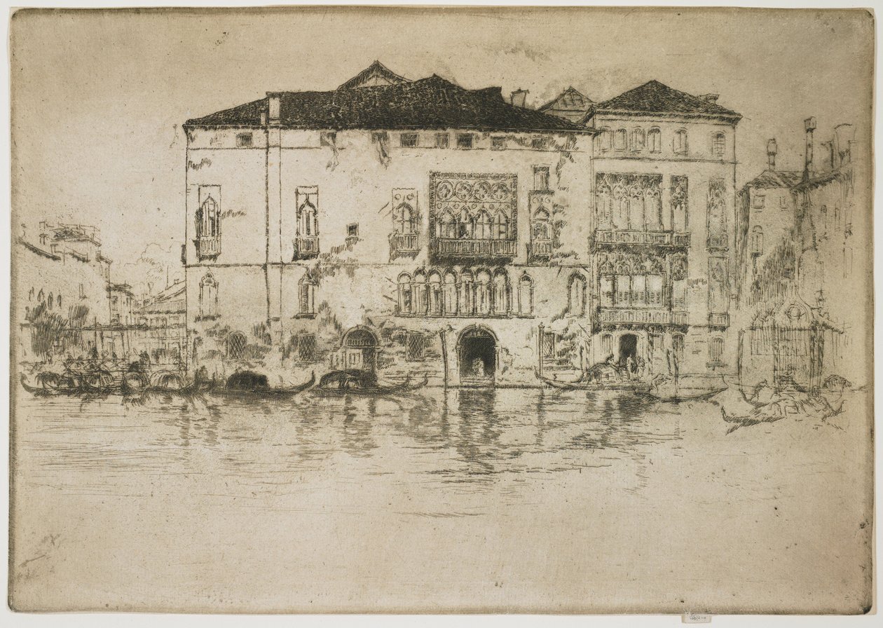 Palatsen från den första Venedigserien av James Abbott McNeill Whistler