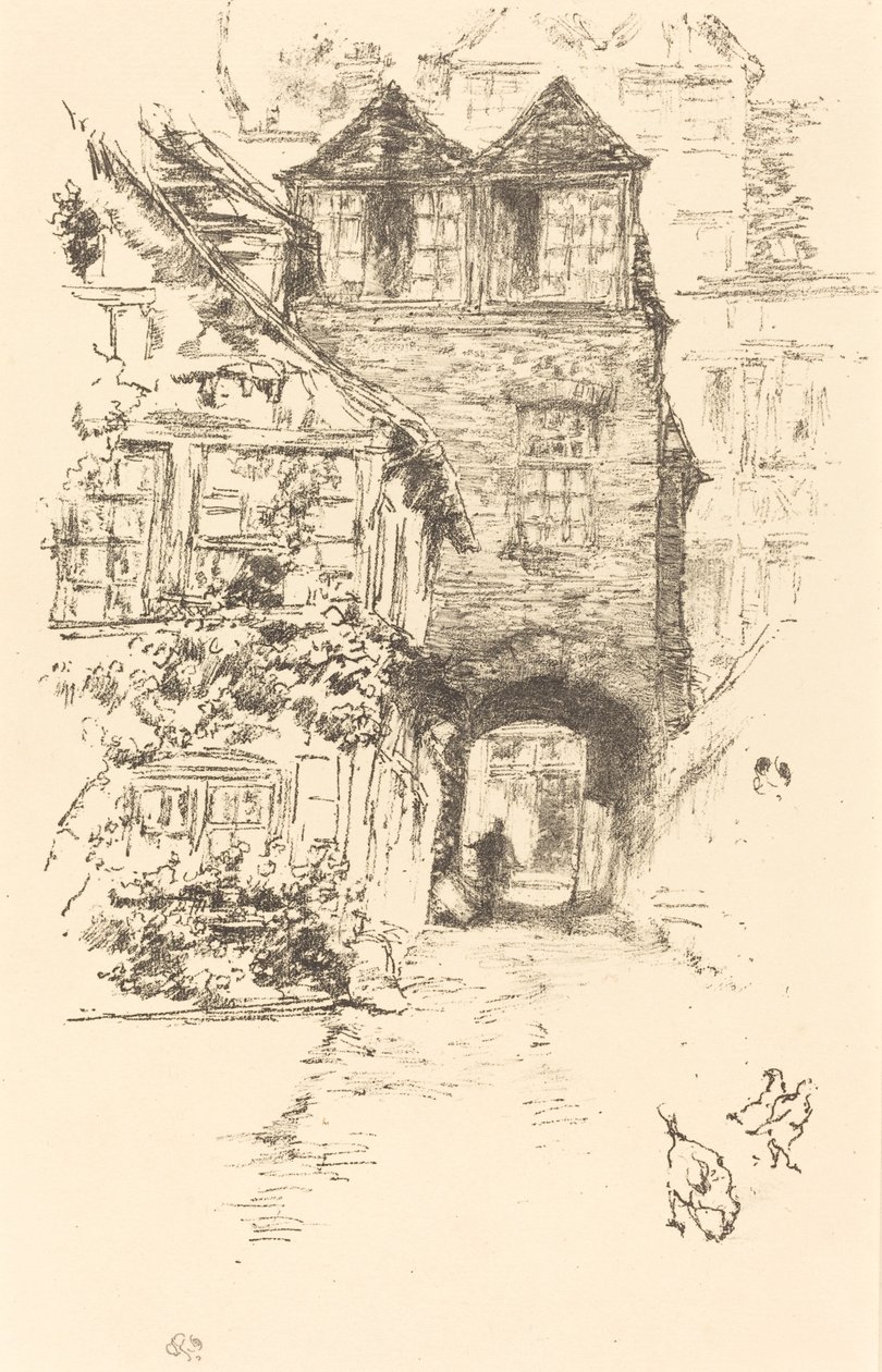 Prästens hus, Rouen, 18941895. av James Abbott McNeill Whistler