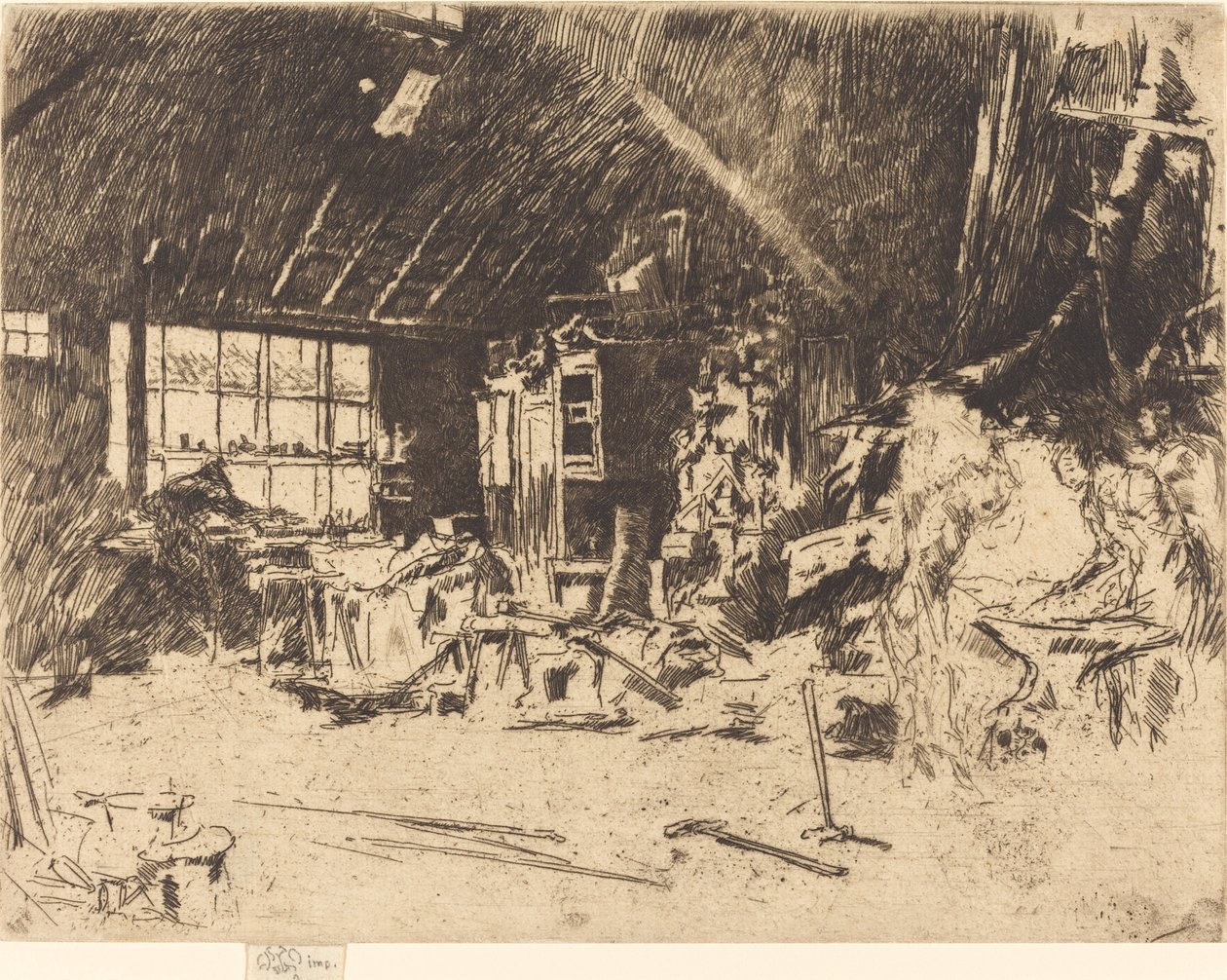 Smedjan, ca. 1880. av James Abbott McNeill Whistler