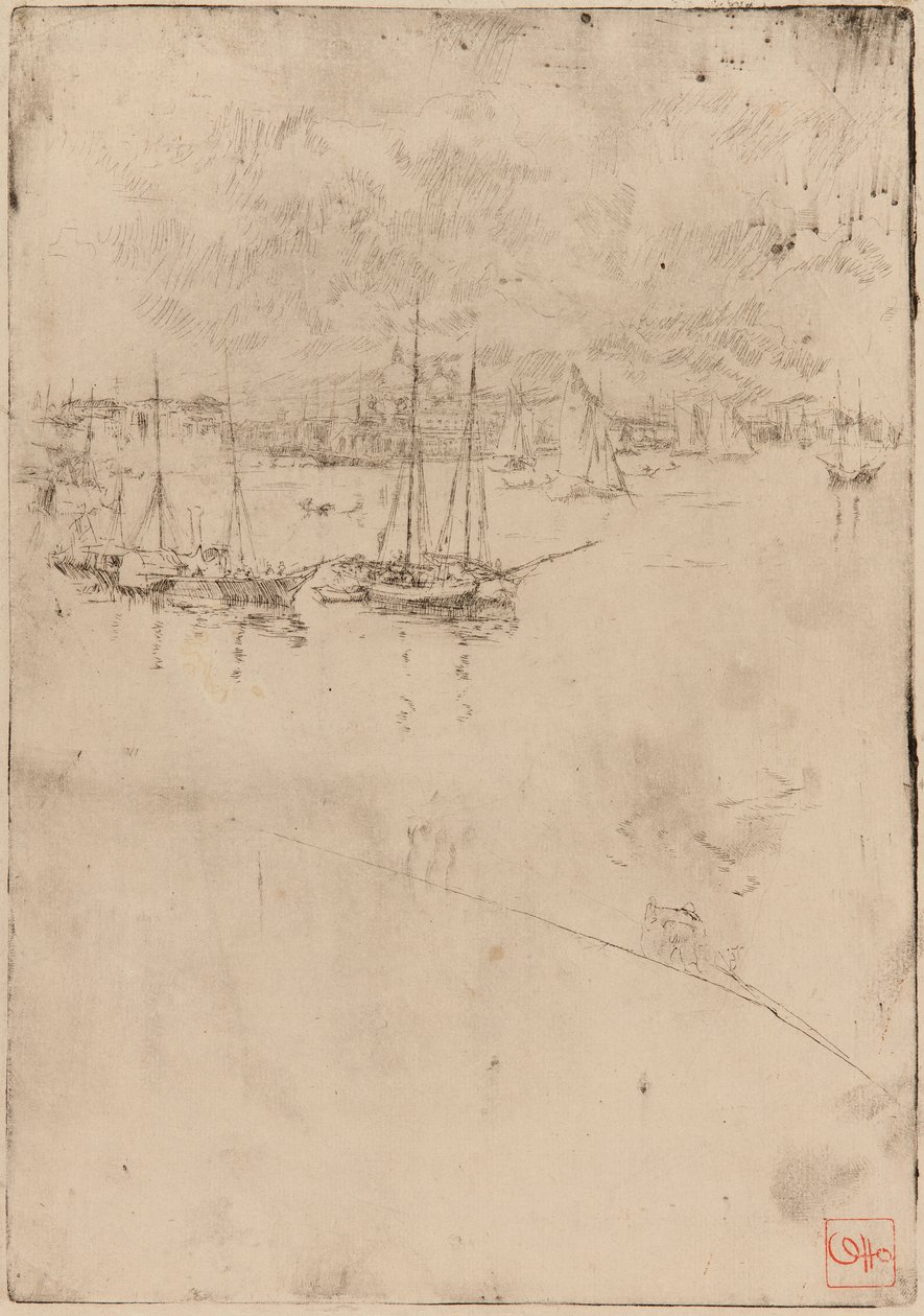 Ångbåten, Venedig, 1879-1880. av James Abbott McNeill Whistler