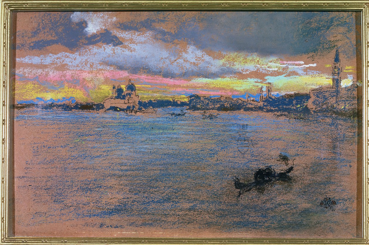Stormen - Solnedgång, 1880 av James Abbott McNeill Whistler