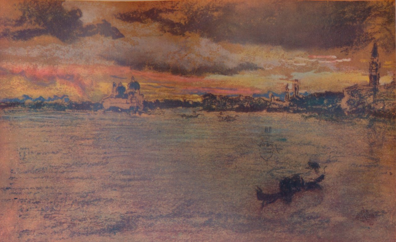 Stormen, solnedgången, 1880, 1904 av James Abbott McNeill Whistler