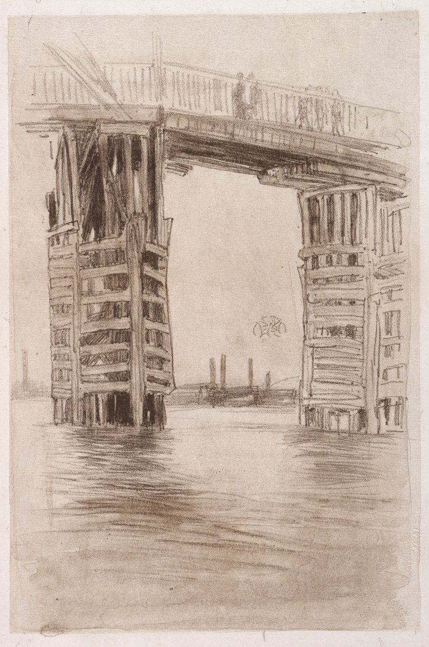 Höga bron. av James Abbott McNeill Whistler
