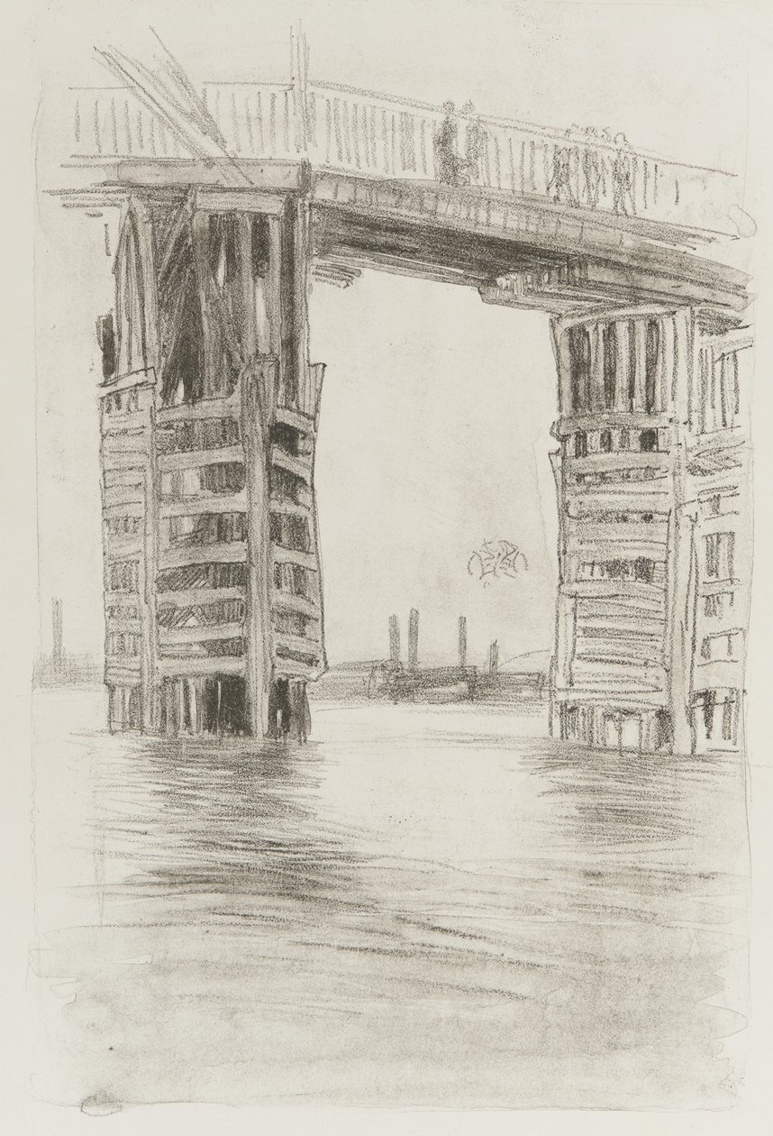The Tall Bridge, 1878 (lithotint på papper) av James Abbott McNeill Whistler