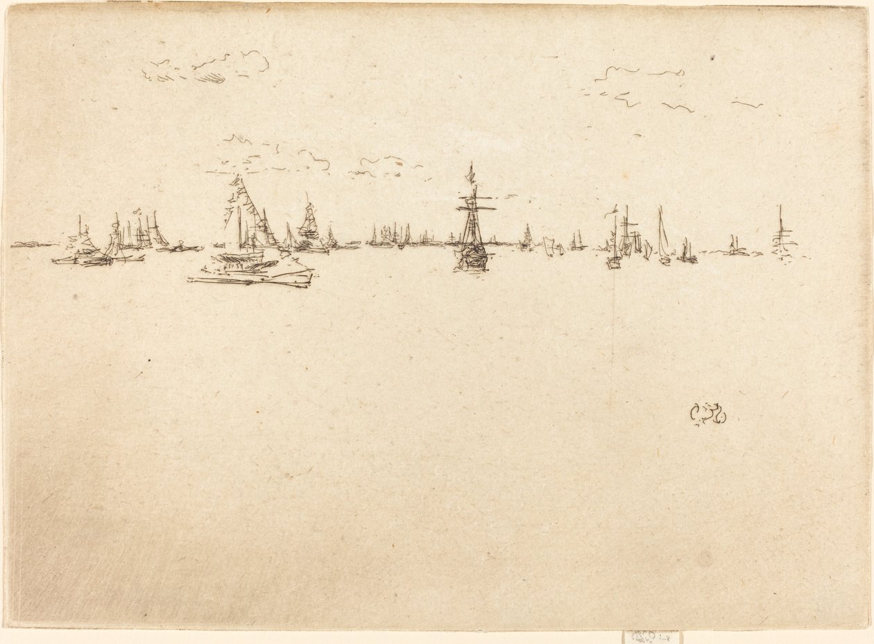 Turret-skeppet, 1887. av James Abbott McNeill Whistler