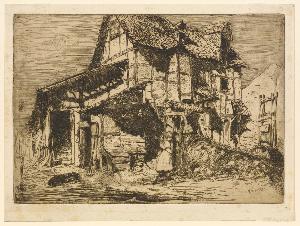 Den osäkra hyresgården, 1858. av James Abbott McNeill Whistler